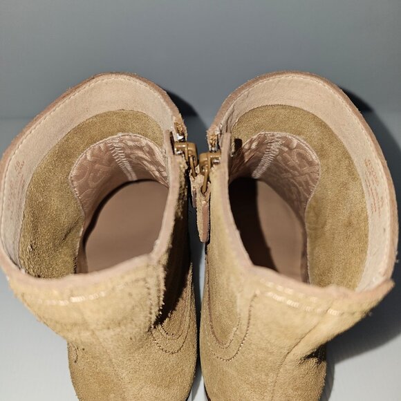 NEW Cole Haan Naia Ankle Boot Womens 8 Golden Toffee Suede Western Cowgirl Fall - Picture 10 of 14